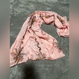 Women silk evening scarf wrap